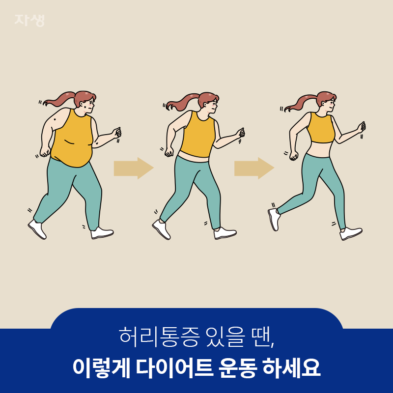 참고 이미지 : 허리통증 있을 땐, 이렇게 다이어트 운동 하세요 | 자생한방병원·자생의료재단